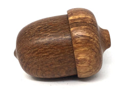 LV-4572  Fishtail Oak & Nigerian Rosewood Acorn Jewelry Box, Pill Box-SCREW CAP