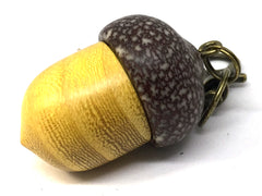 LV-4582 Osage Orange & Betel Nut Acorn Pendant Box, Keychain, Pill Fob-SCREW CAP