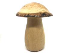 LV-4599  Ivorywood & Golden Rain Tree Wooden Mushroom Box, Pill, Jewelry Box-THREADED CAP