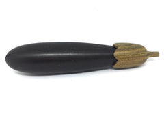 LV-4603  Ebony & Verawood Eggplant Threaded Box, Needle Case, Jewelry Box-SCREW CAP