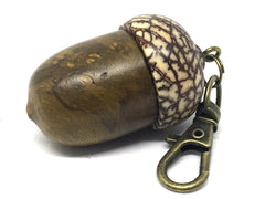 LV-4612 Acorn Pendant Box, Charm, Pill Holder from Nagusta Burl & Betelnut-SCREW CAP