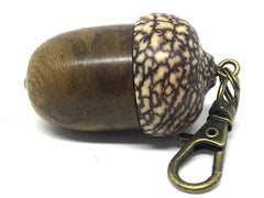 LV-4612 Acorn Pendant Box, Charm, Pill Holder from Nagusta Burl & Betelnut-SCREW CAP