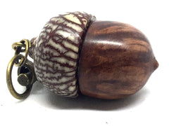 LV-4624 Redwood Burl & Betel Nut Acorn Pendant Box, Charm, Pill Holder-SCREW CAP