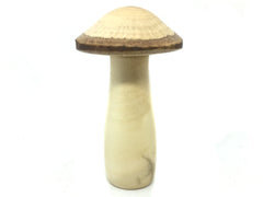 LV-4633 American Holly & Valley Oak Wooden Mushroom Keepsake Box, Pill, Jewelry Box-THREADED