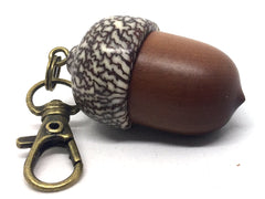 LV-4644 Manzanita & Betel Nut Acorn Pendant Box, Charm, Pill Holder-SCREW CAP
