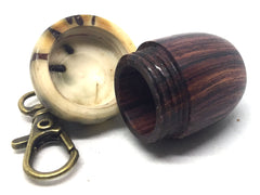LV-4645 Camatillo & Raffia Nut Acorn Pendant Box, Charm, Pill Holder-SCREW CAP
