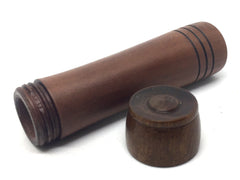 LV-4648  Manzanita & Brown Ebony Slim Box, Toothpick Holder -SCREW CAP