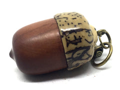 LV-4653 Manzanita & Yollilo Nut Acorn Pendant Box, Pill Fob-SCREW CAP