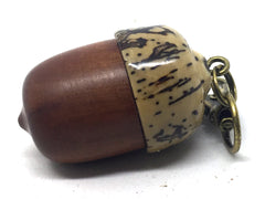 LV-4653 Manzanita & Yollilo Nut Acorn Pendant Box, Pill Fob-SCREW CAP