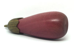 LV-4677 Purpleheart & Verawood Eggplant Threaded Box, Jewelry Box, Needle Case-SCREW CAP