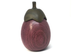 LV-4738  Purpleheart & Verawood Eggplant Threaded Box, Jewelry Box, Needle Case-SCREW CAP