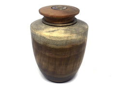 LV-4774  Rainbow Poplar  with Asian Satinwood and Abalone Inley Threaded Vessel