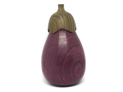 LV-4786  Purpleheart & Verawood Eggplant Trinket Box, Needle Case, Jewelry Box-SCREW CAP