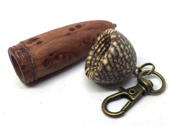LV-4807 Redwood Burl & Betel Nut Acorn Pendant Box, Charm, Pill Holder-SCREW CAP