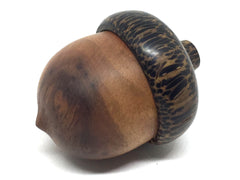 LV-4848 Camphor Burl & Black Palm Acorn Trinket Box, Keepsakes, Jewelry Box-SCREW CAP