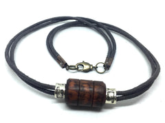LV-4869 Snakewood Pendant Necklace, Secret Compartment, Cremation Jewelry -SCREW CAP