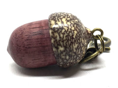 LV-4881 Purpleheart with Betelnut Acorn Pendant Box-Screw Cap
