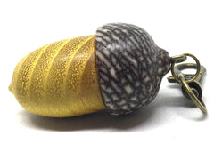 LV-4894 Osage Orange & Betel Nut Acorn Pendant Box, Keychain, Pill Fob-SCREW CAP