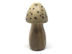 LV-4895  Raffia Palm Nut with Pistachio Wood Mushroom Pill Holder, Needlecase-THREADED