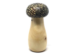 LV-4896  Betel Nut with Hope Bush Mushroom Pill Holder, Needlecase-THREADED CAP