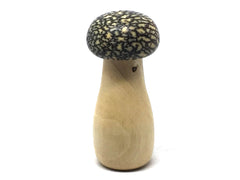 LV-4896  Betel Nut with Hope Bush Mushroom Pill Holder, Needlecase-THREADED CAP