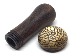 LV-4898  Betel Nut with Partridgewood Mushroom Pill Holder, Needlecase-THREADED