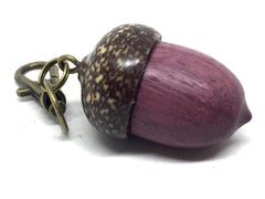 LV-4903  Acorn Pendant Box, Secret Compartment from Purpleheart & Betel Nut-SCREW CAP