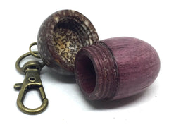 LV-4903  Acorn Pendant Box, Secret Compartment from Purpleheart & Betel Nut-SCREW CAP