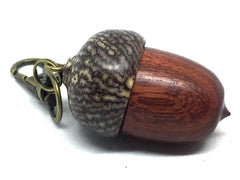 LV-4904  Wooden Acorn Pendant Box  from Cardinalwood & Betelnut-SCREW CAP