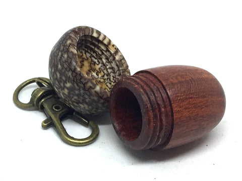 LV-4904  Wooden Acorn Pendant Box  from Cardinalwood & Betelnut-SCREW CAP