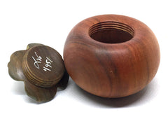 LV-4951  Persimmon Threaded Box from Chakte Viga & Verawood-SCREW CAP