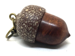 LV-4967 Redwood Burl & Betel Nut Acorn Pendant Box, Charm, Pill Holder-SCREW CAP