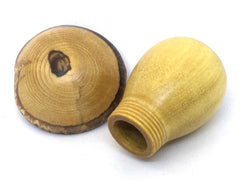 LV-4976 Wisteria & Yellowheart Threaded Wooden Mushroom Box