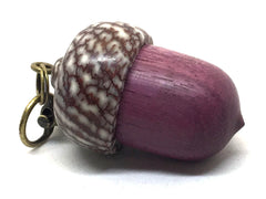 LV-4978 Acorn Pendant Box, Secret Compartment from Purpleheart & Betel Nut-SCREW CAP