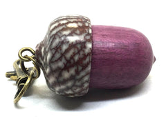 LV-4978 Acorn Pendant Box, Secret Compartment from Purpleheart & Betel Nut-SCREW CAP