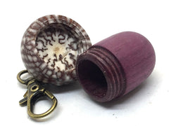 LV-4978 Acorn Pendant Box, Secret Compartment from Purpleheart & Betel Nut-SCREW CAP