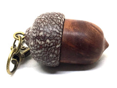 LV-4979 Redwood Burl & Betel Nut Acorn Pendant Box, Charm, Pill Holder-SCREW CAP