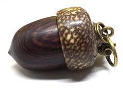 LV-4980 Camatillo & Betelnut  Acorn Pendant Box, Charm, Pill Holder-SCREW CAP
