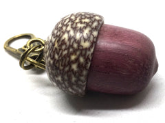 LV-5005 Acorn Pendant Box, Secret Compartment from Purpleheart & Betel Nut-SCREW CAP