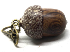 LV-5013 Desert Ironwood & Betelnut Acorn Pendant Box, Charm, Pill Holder-SCREW CAP