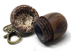 LV-5013 Desert Ironwood & Betelnut Acorn Pendant Box, Charm, Pill Holder-SCREW CAP