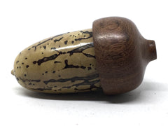 LV-5019 Yollilo Palm Nut & Brown Ebony Acorn Pill Box, Engagement Ring Box-SCREW CAP