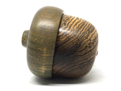 LV-5020 Verawood & Bocote Wooden Acorn Trinket Box, Engagement Ring Box-SCREW CAP