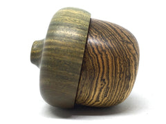 LV-5020 Verawood & Bocote Wooden Acorn Trinket Box, Engagement Ring Box-SCREW CAP