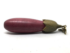 LV-5025 Purpleheart & Verawood Eggplant Threaded Box, Jewelry Box, Needle Case-SCREW CAP