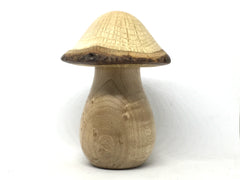 LV-5026 Birdseye Maple  & Valley Oak Wooden Mushroom Keepsake Box, Pill, Jewelry Box-THREADED