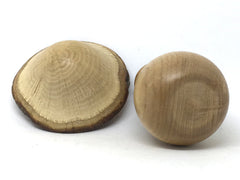 LV-5026 Birdseye Maple  & Valley Oak Wooden Mushroom Keepsake Box, Pill, Jewelry Box-THREADED