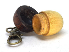 LV-5052 Acorn Pendant Box, Charm, Pill Holder from Yellowheart & Cocobolo-SCREW CAP