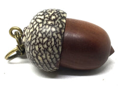 LV-5053  Manzanita  & Betelnut Acorn Pendant Box,Bag Charm, Keychain-SCREW CAP