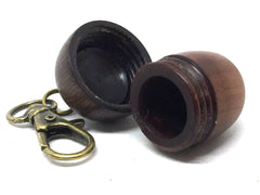 LV-5053  Manzanita & Brown Ebony Acorn Pendant Box, Pill Fob, Secret Compartment-SCREW CAP